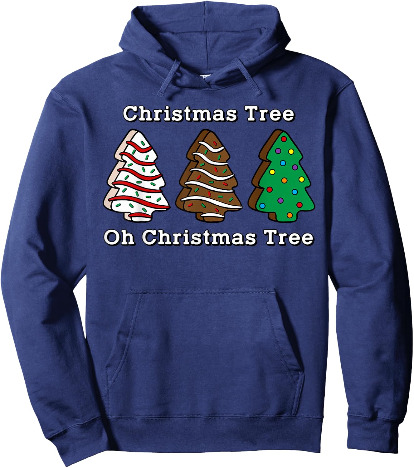 Oh Christmas Tree Cute Cake Brownie Lover Sweet Tooth Hoodie - Hoodie | Navy