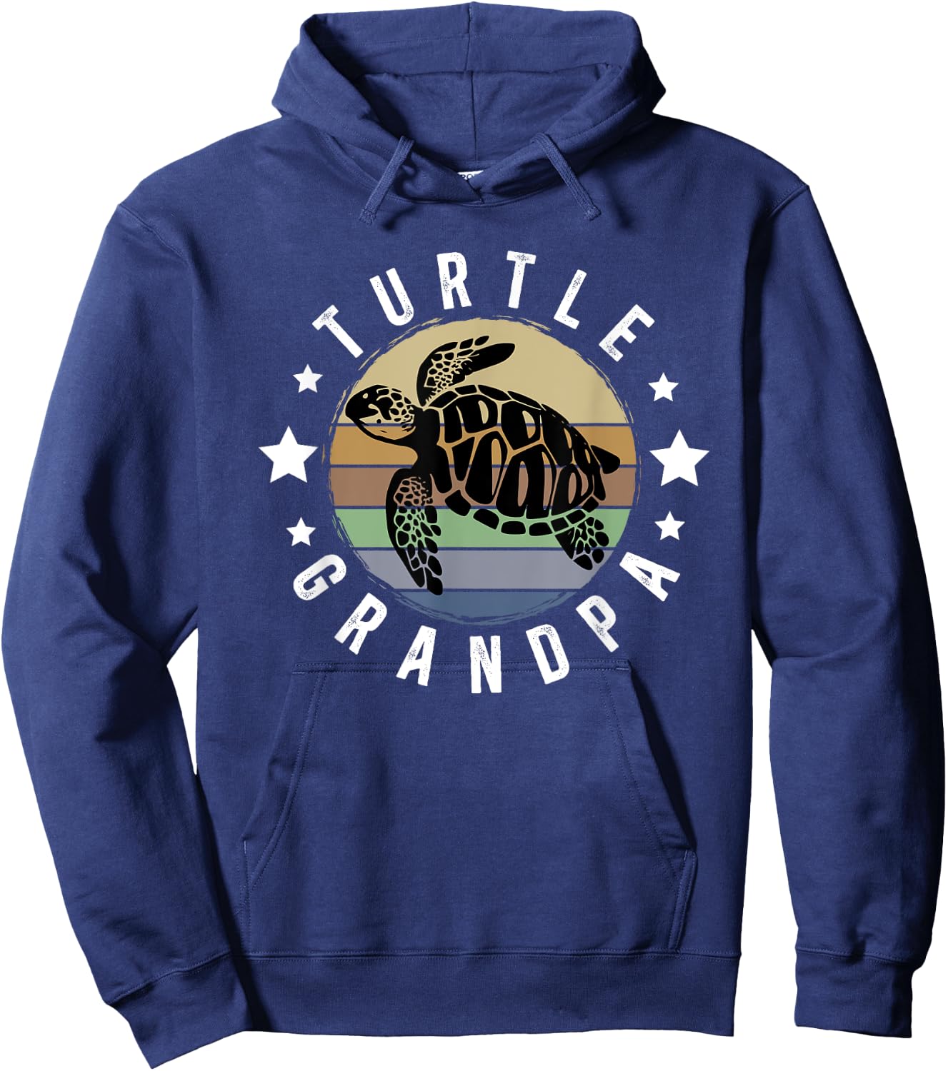 Turtle Grandpa Turtle Grandfather Turtle Owner Turtle Lover Hoodie - Hoodie | Navy