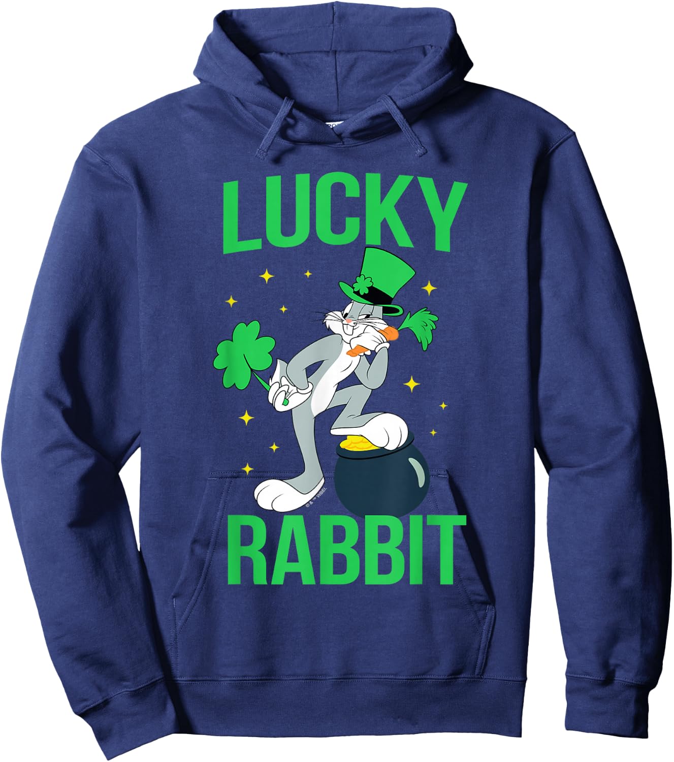 Looney Tunes Bugs Bunny St. Patrick's Lucky Rabbit Hoodie - Hoodie | Navy