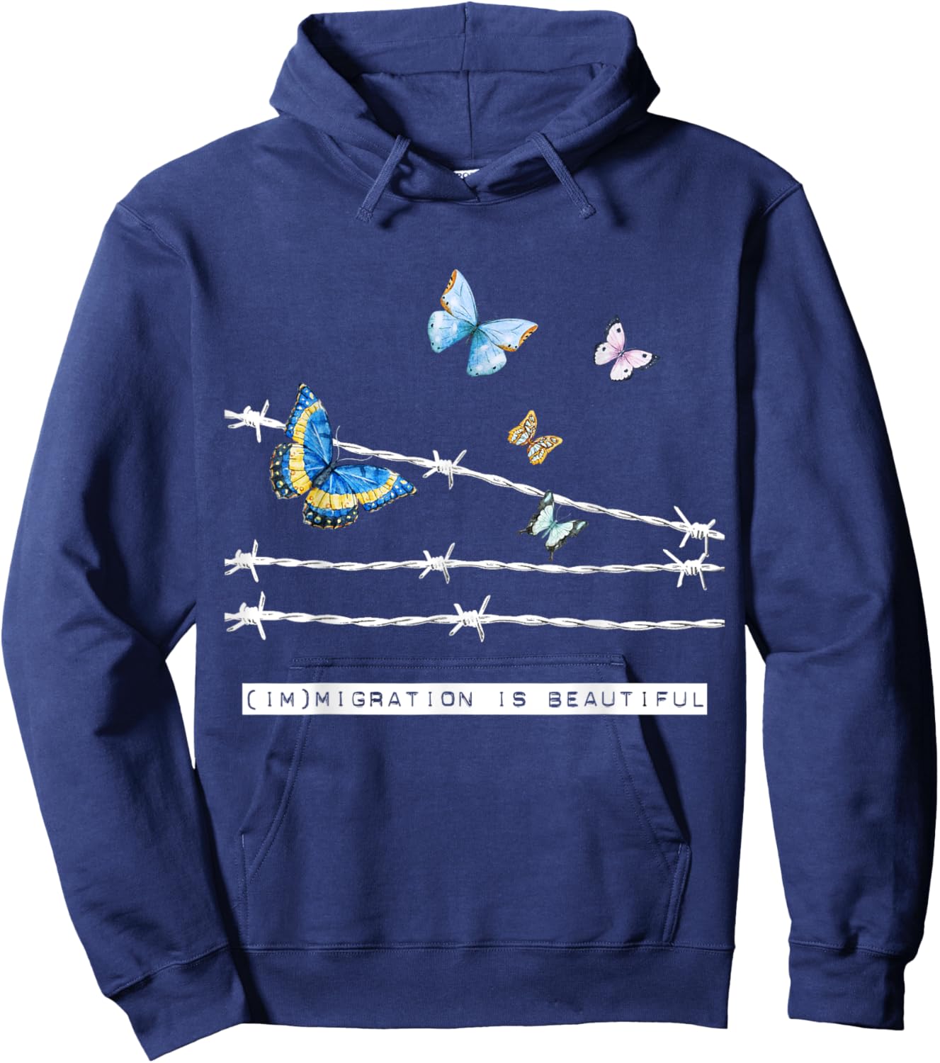 Immigration Is Beautiful Hoodie - Hoodie | Navy