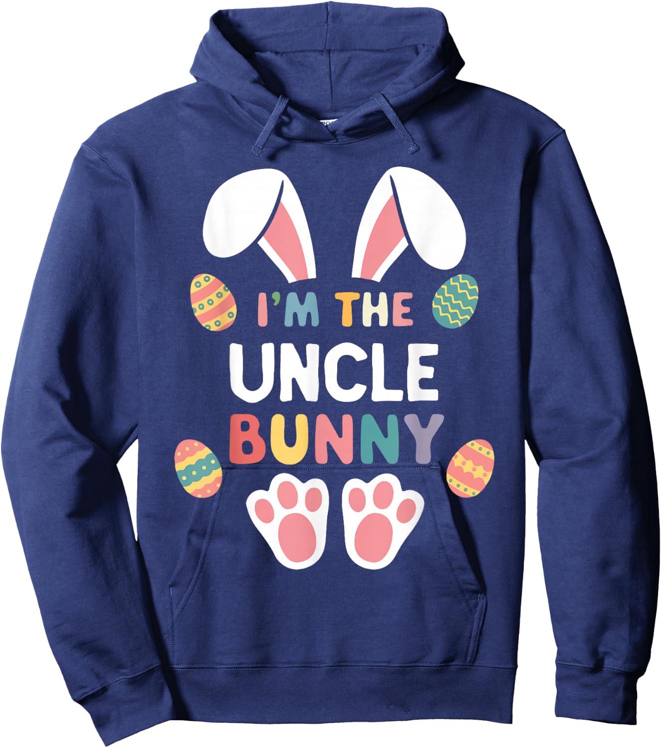 I'm The Uncle Bunny Easter Matching Family Hoodie - Hoodie | Navy