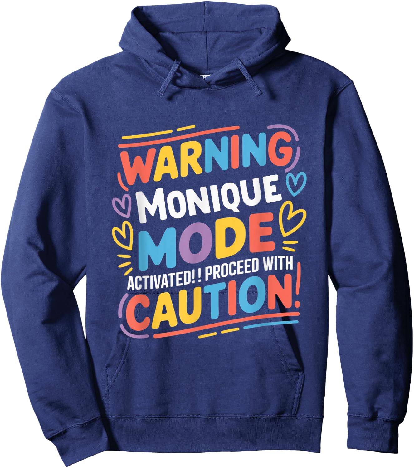 MONIQUE Personalized Name Cute Custom Monique Name Hoodie - Hoodie | Navy