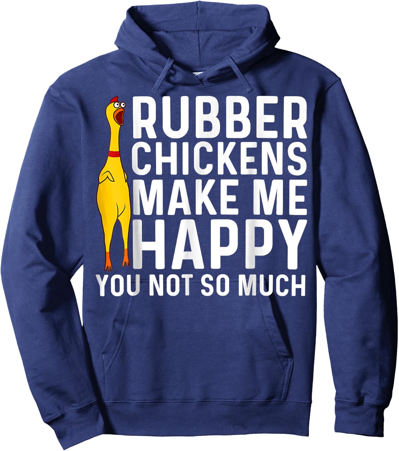 Funny Rubber Chicken Gift Men Women Rubber Chicken Costume Hoodie - Hoodie | Navy