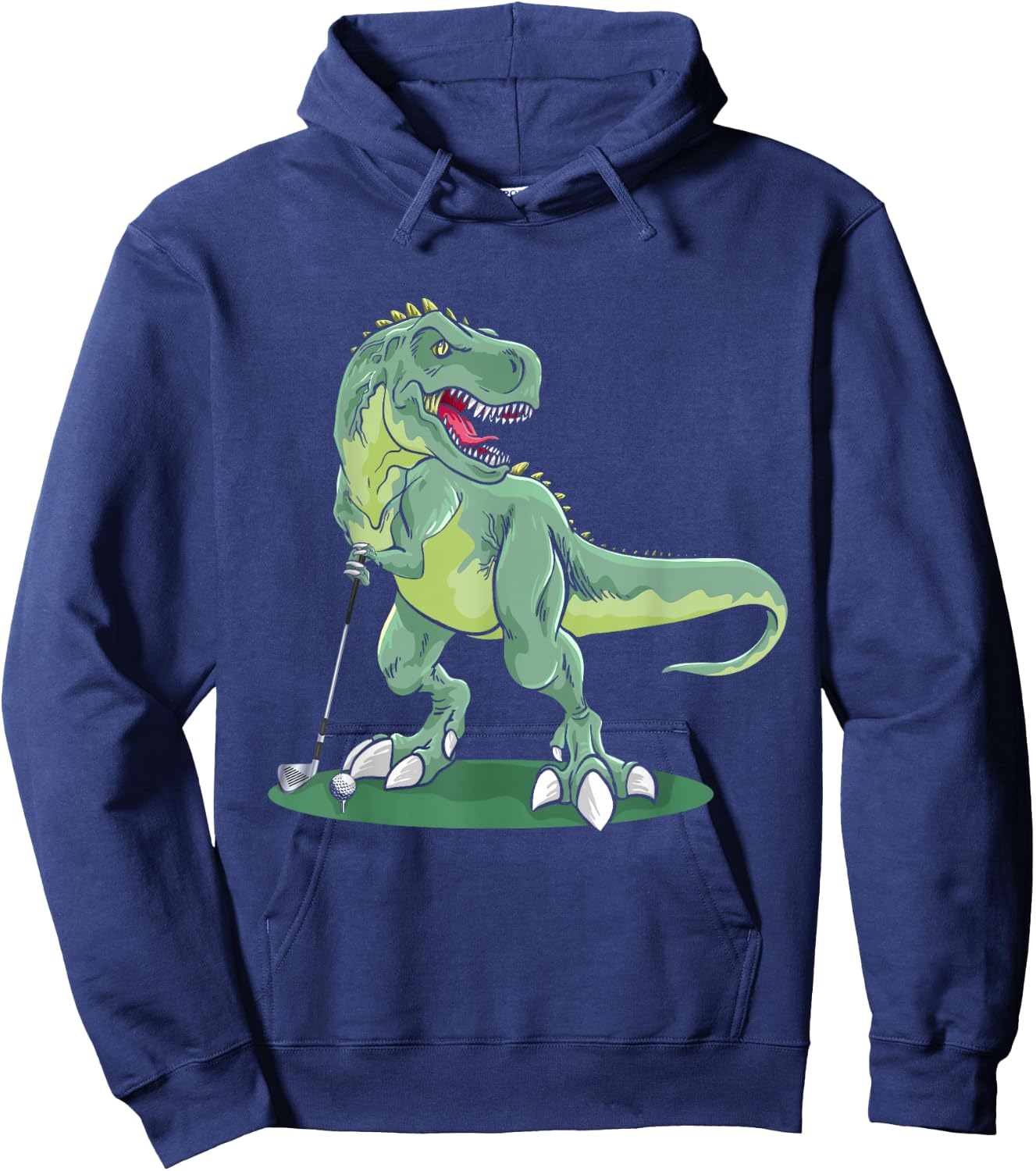 T-Rex Golf Playing, Dinosaur Trex Golfer Golf Playing Hoodie - Hoodie | Navy