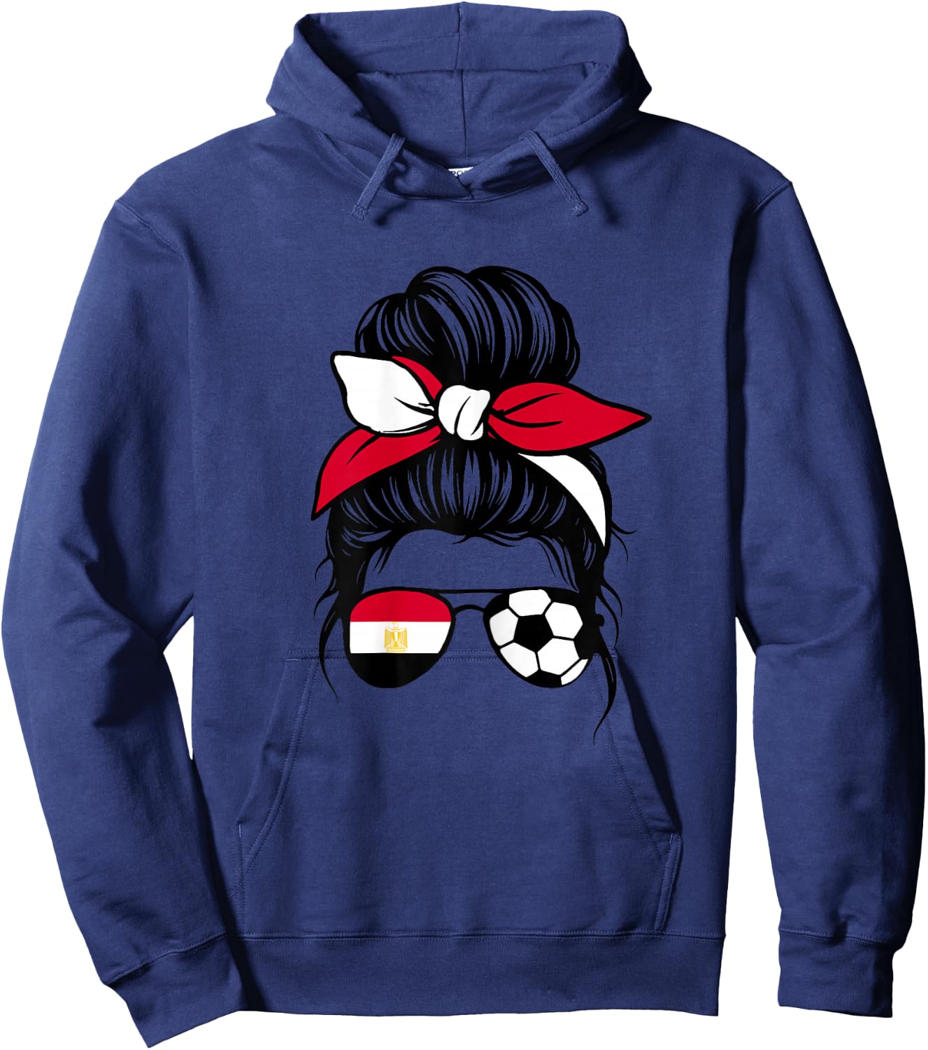 Egypt Flag Women Girls Proud Egyptian Fans Supporters Hoodie - Hoodie | Navy