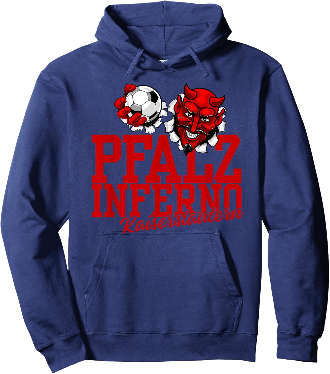 Football Lautern Verein Kaiserslautern Lautre Stadt Pfalz , black Hoodie - Hoodie | Navy