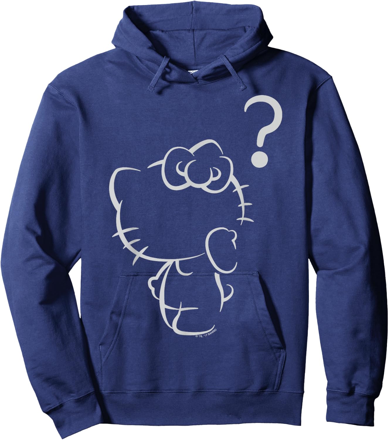 Hello Kitty Question Mark Shirt Hoodie - Hoodie | Navy