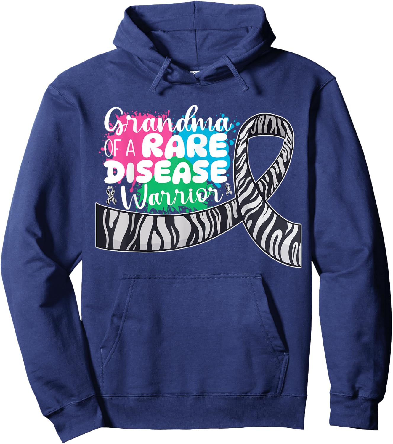 Grandma Of A Rare Disease Warrior Rare Disease Awareness Hoodie - Hoodie | Navy