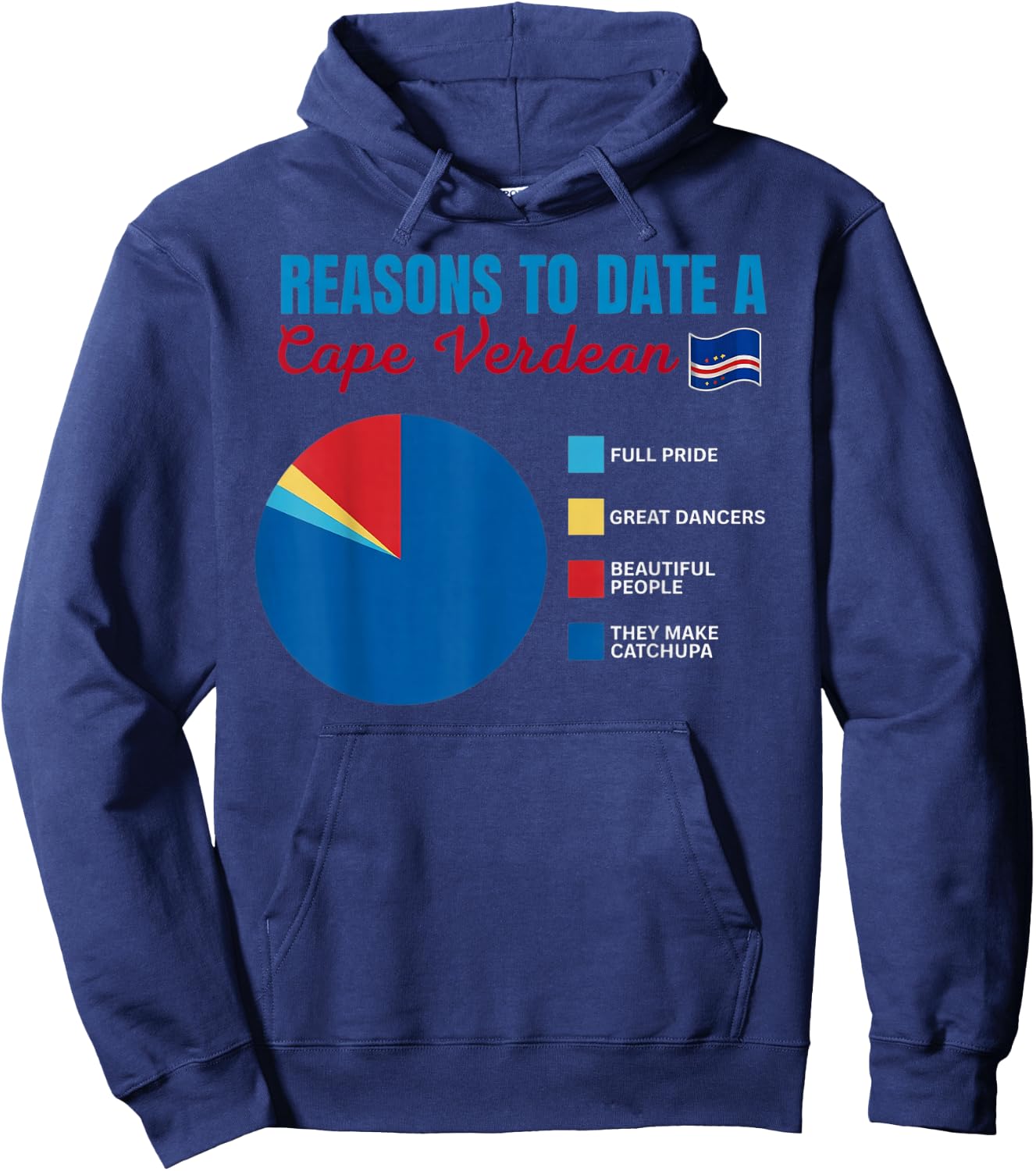 Reasons to Date A Cabo Verde Flag Pride Verdian Cape Verde Hoodie - Hoodie | Navy