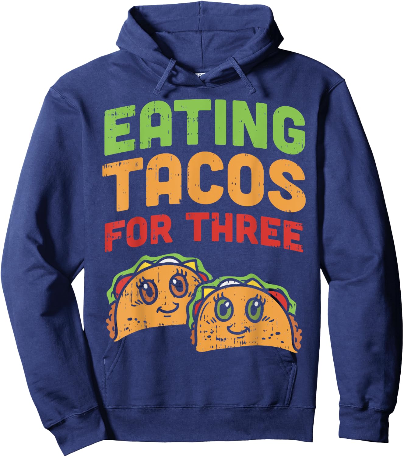 Eating Tacos For Three Pregnancy Twins Cinco De Mayo Baby Hoodie - Hoodie | Navy