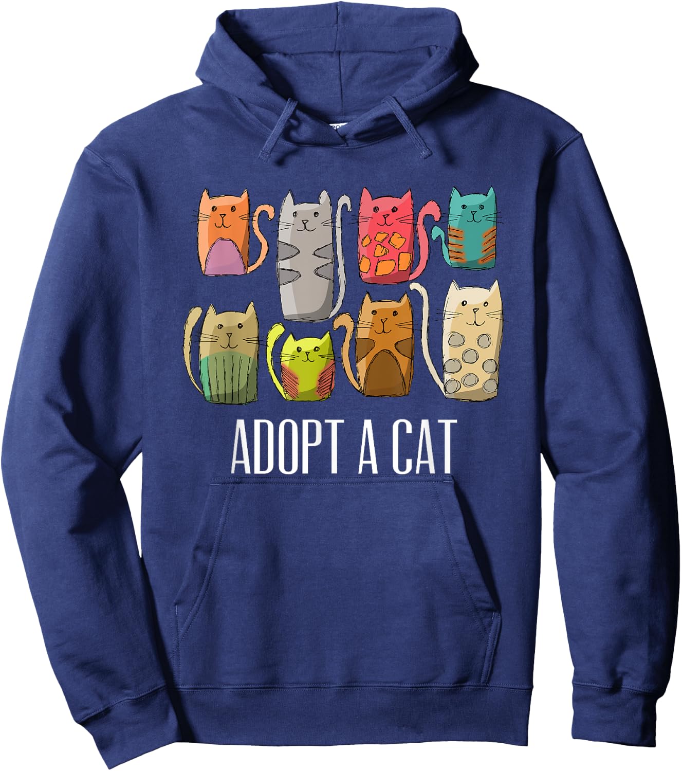 Adopt a Cat Shirt Cat Rescue Cat Adoption Hoodie - Hoodie | Navy