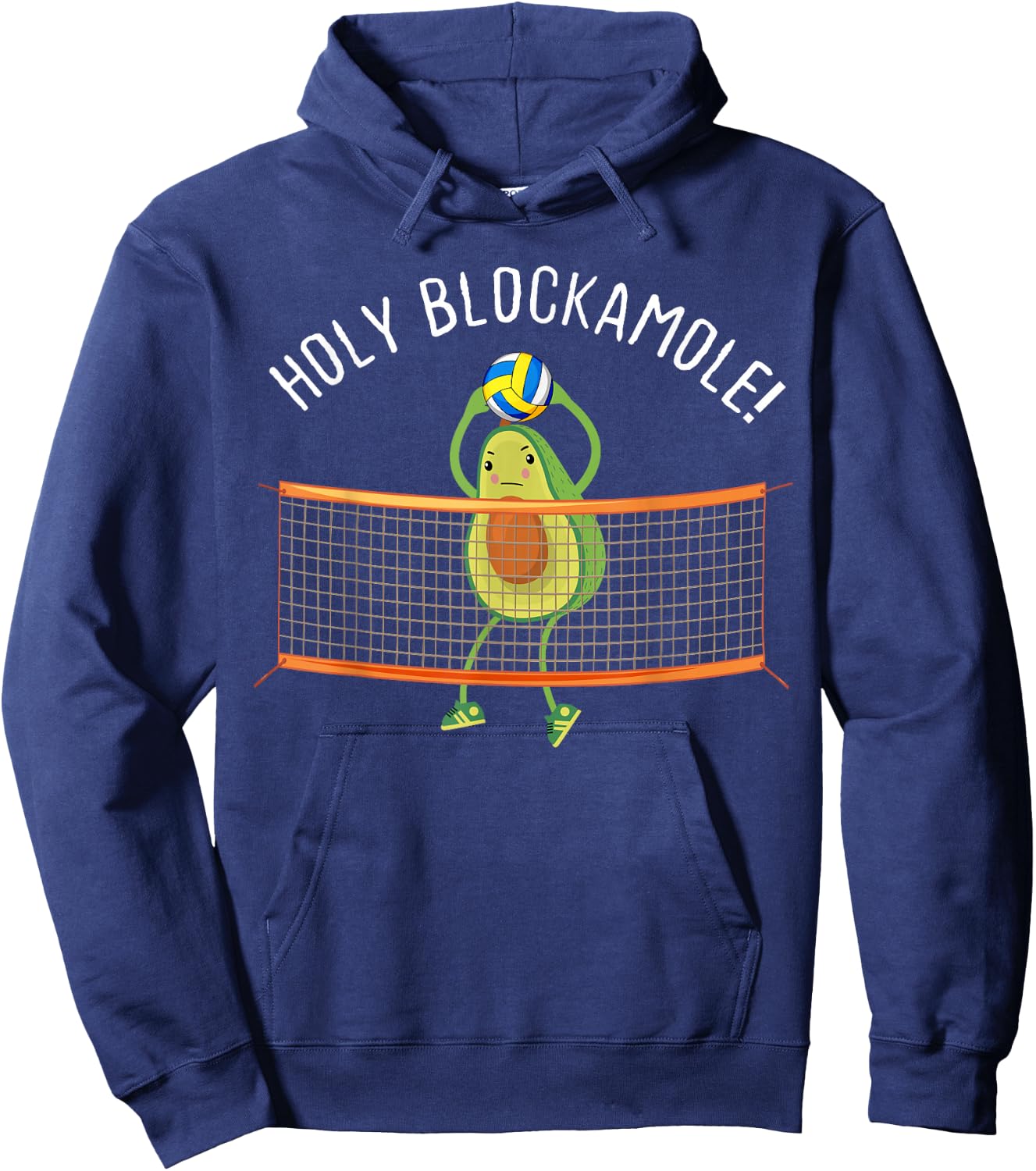 Holy Blockamole Volleyball Cute Funny Small Hoodie - Hoodie | Navy