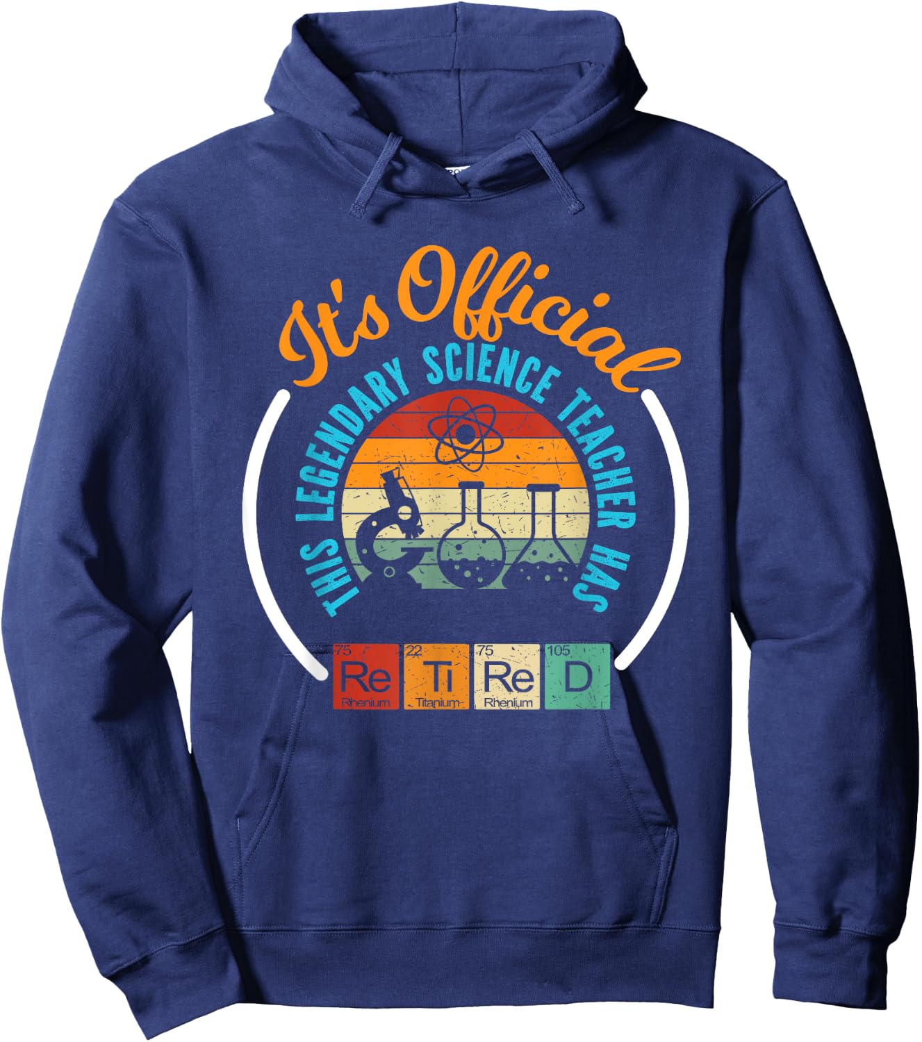 Retiring Science Teacher, Retirement Gift Hoodie - Hoodie | Navy