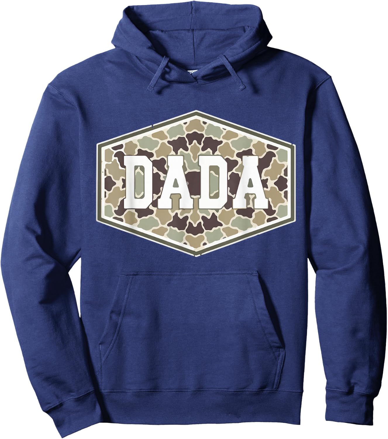 Vintage Camouflage Dada Fatherhood Camo Family Fathers Day Hoodie - Hoodie | Navy