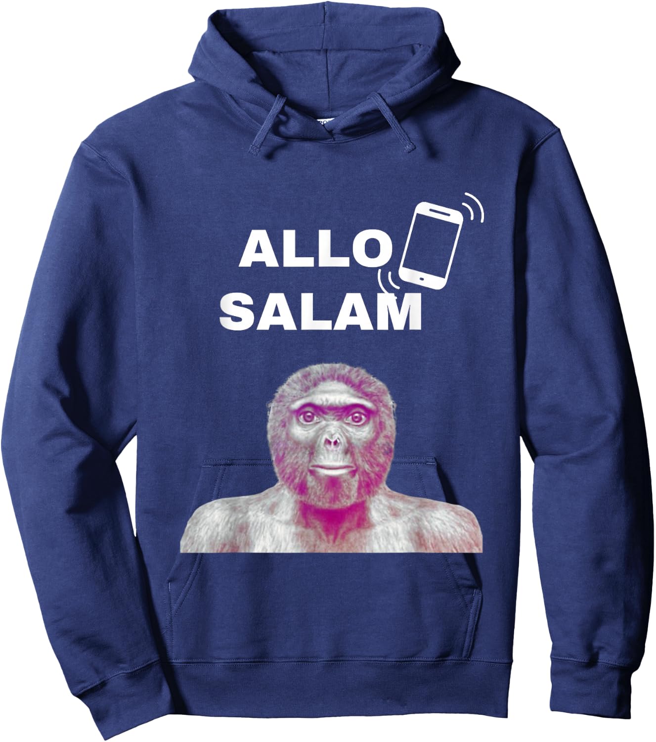 ALLO Salam Basem Sign Meme , Black, S Hoodie - Hoodie | Navy