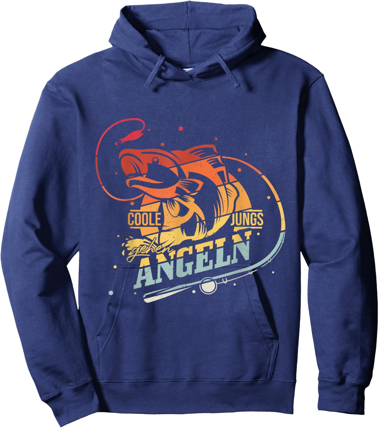 Cool Boys Going Fishing - Fisherman Gift Boys , black Hoodie - Hoodie | Navy
