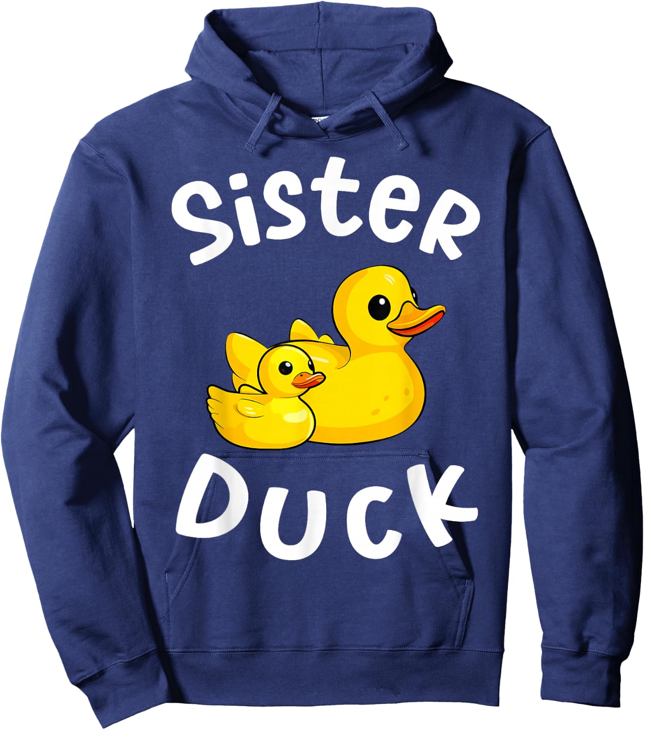 Sister Duck Birthday Rubber Duck Kids Family Matching Hoodie - Hoodie | Navy
