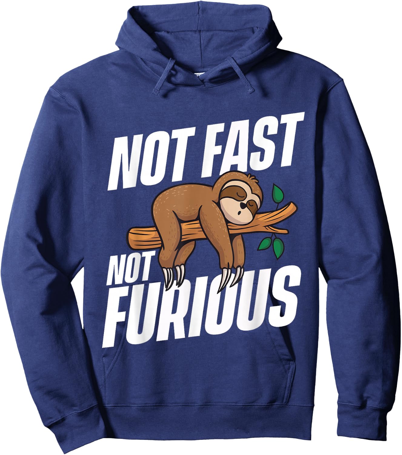 Not Fast Not Furious - Sleeping Sloth Zookeeper Animal Lover Hoodie - Hoodie | Navy