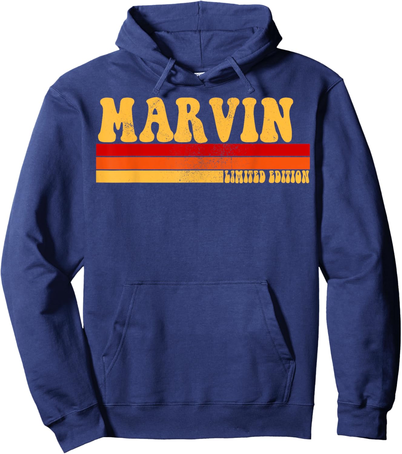 MARVIN Name Personalized Idea Men Retro Vintage MARVIN Hoodie - Hoodie | Navy