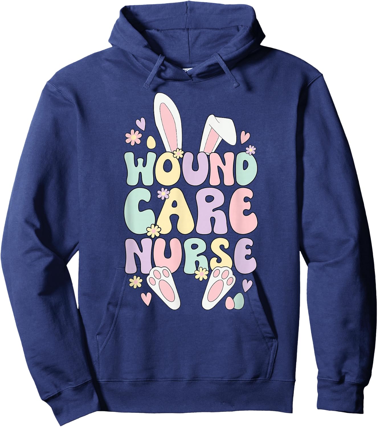 Wound Care Nurse Easter Bunny Wound Care Nursing Easter Day Hoodie - Hoodie | Navy