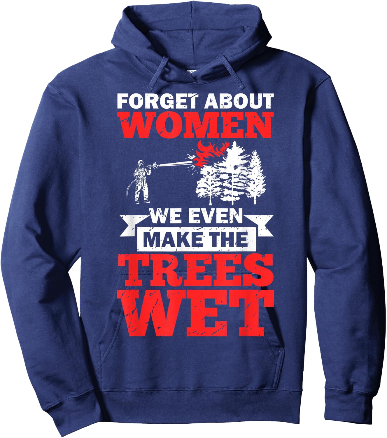 Wildland Firefighter Apparel Wildfire Firefighting Fireman Hoodie - Hoodie | Navy