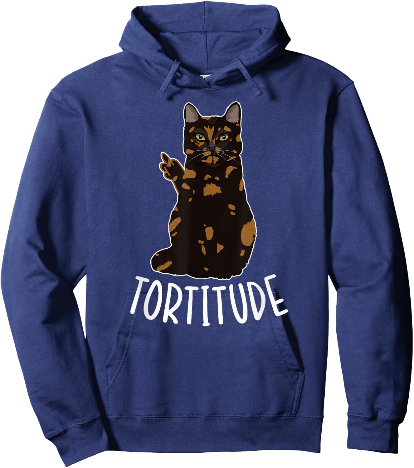 Tortitude Tortie Cat Owner Tortoiseshell Cat Lover Men Women Hoodie - Hoodie | Navy