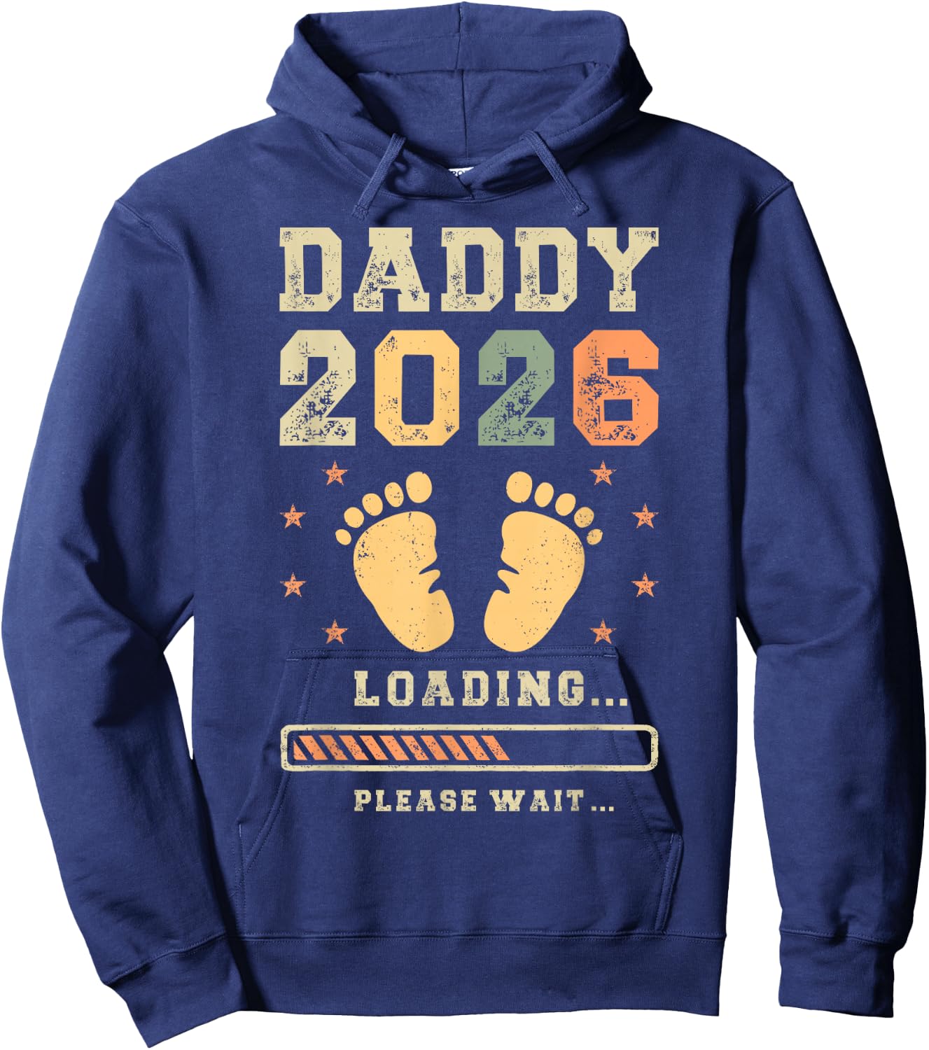 Daddy 2026 Loading, Baby Announcement, Expecting Dad Hoodie - Hoodie | Navy
