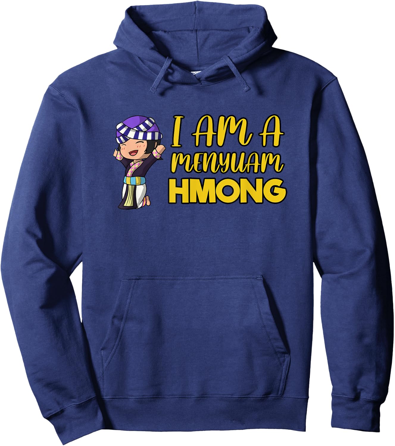 Hmong Miao Proud Traditional Girl Woman Hmoob Ethnic Sisters Hoodie - Hoodie | Navy