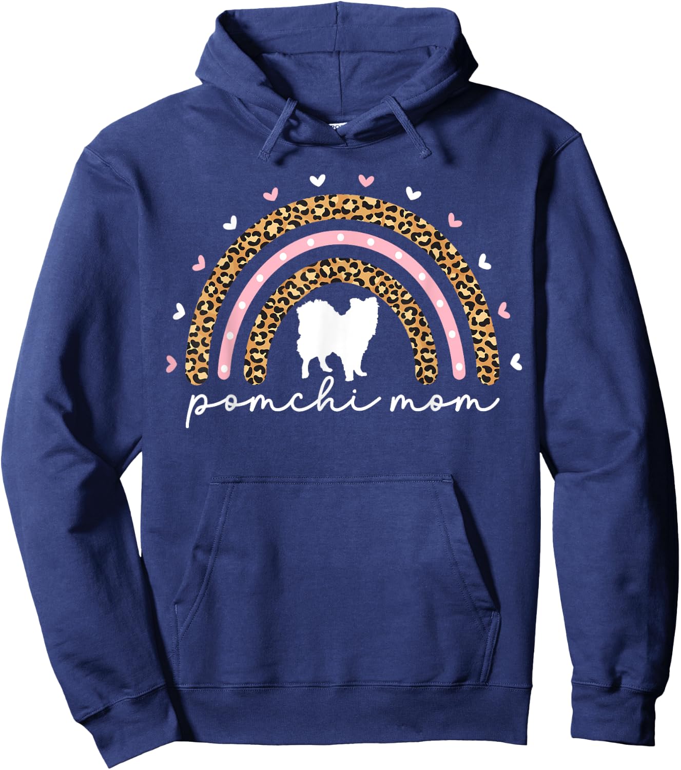 Cute Pomchi Mom Mama Pom-Chi Dog Lovers Mom Funny Hoodie - Hoodie | Navy