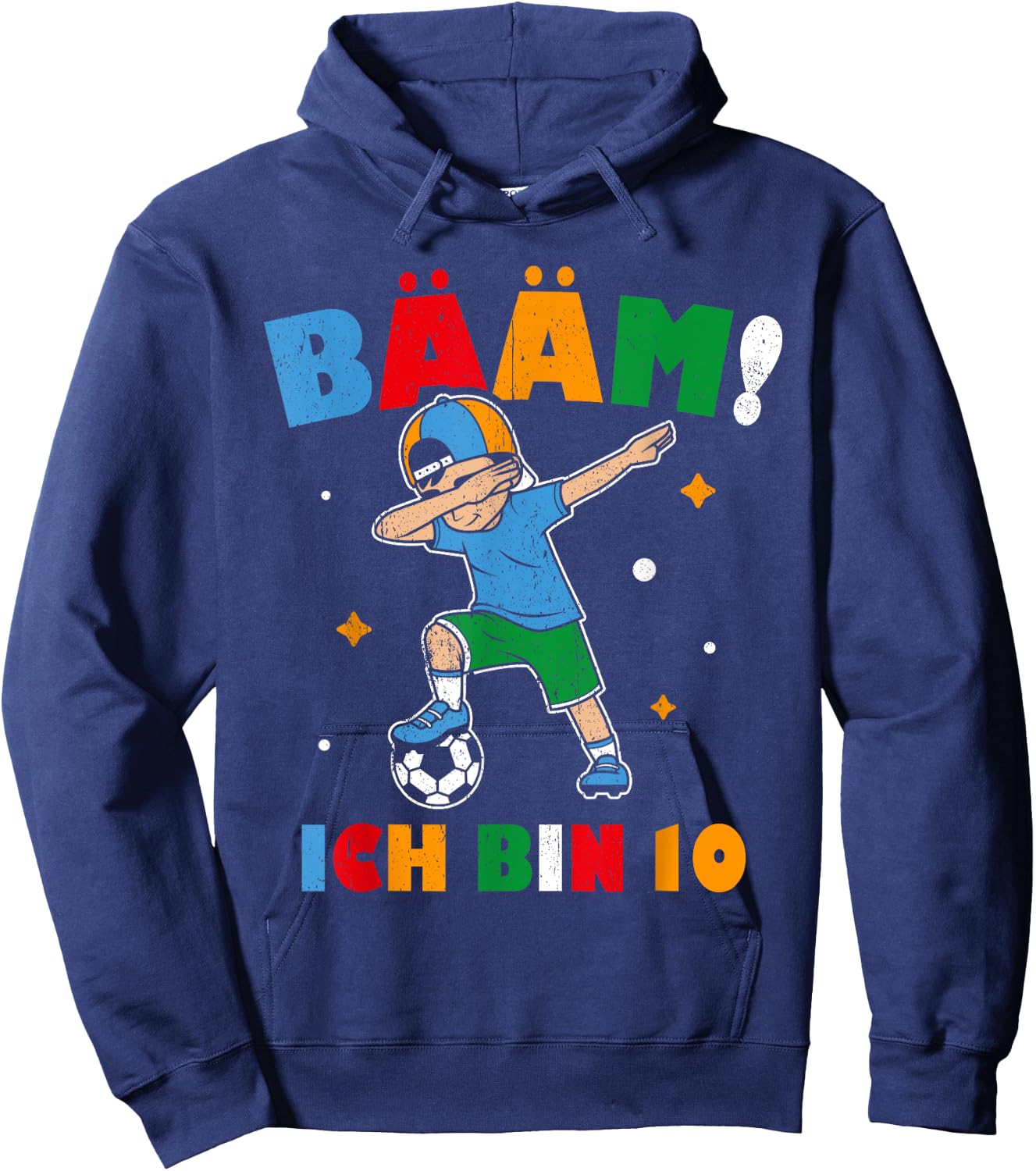 I Am 10 Dabbing Birthday Shirt 10 Years Boys Gift , black Hoodie - Hoodie | Navy