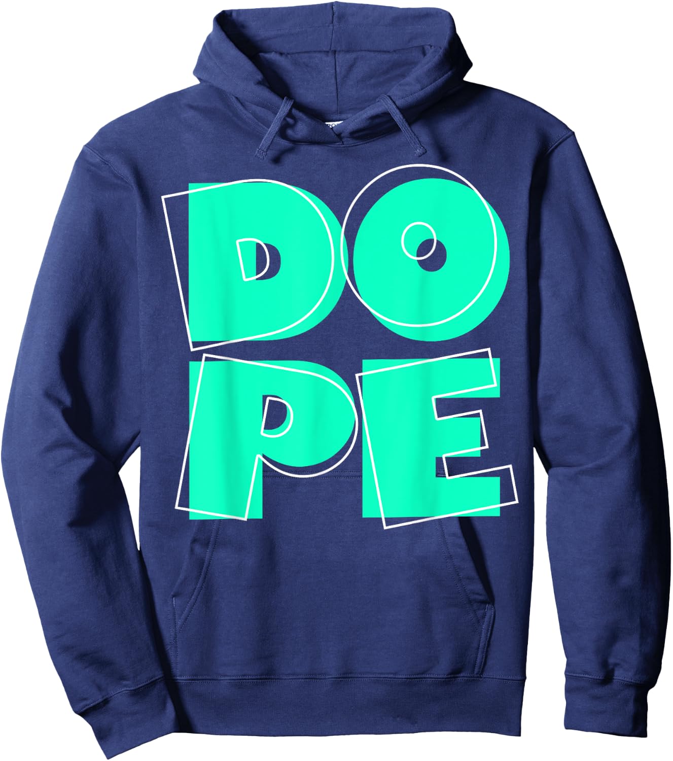 Light Teal Aqua DOPE Teal Aqua Graphic Hoodie - Hoodie | Navy