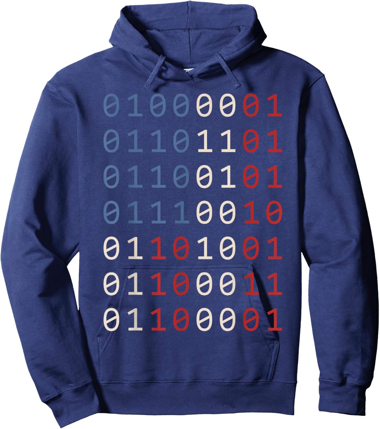 Patriotic Programmer Funny American Flag Software Developer Hoodie - Hoodie | Navy