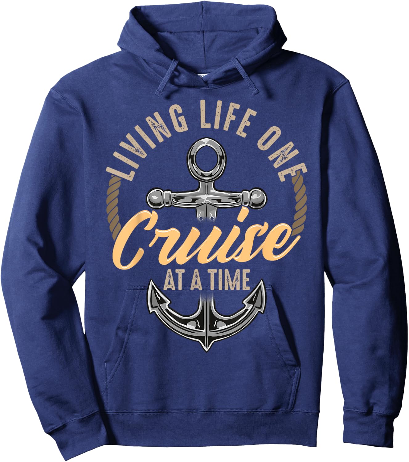 Living Life One Cruise At A Time Funny Cruising Ship Cute Hoodie - Hoodie | Navy