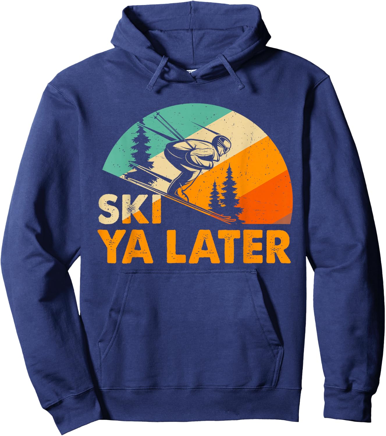 Ski You Later Winter Holiday Skiing Driving Ski Driver Funny , black Hoodie - Hoodie | Navy