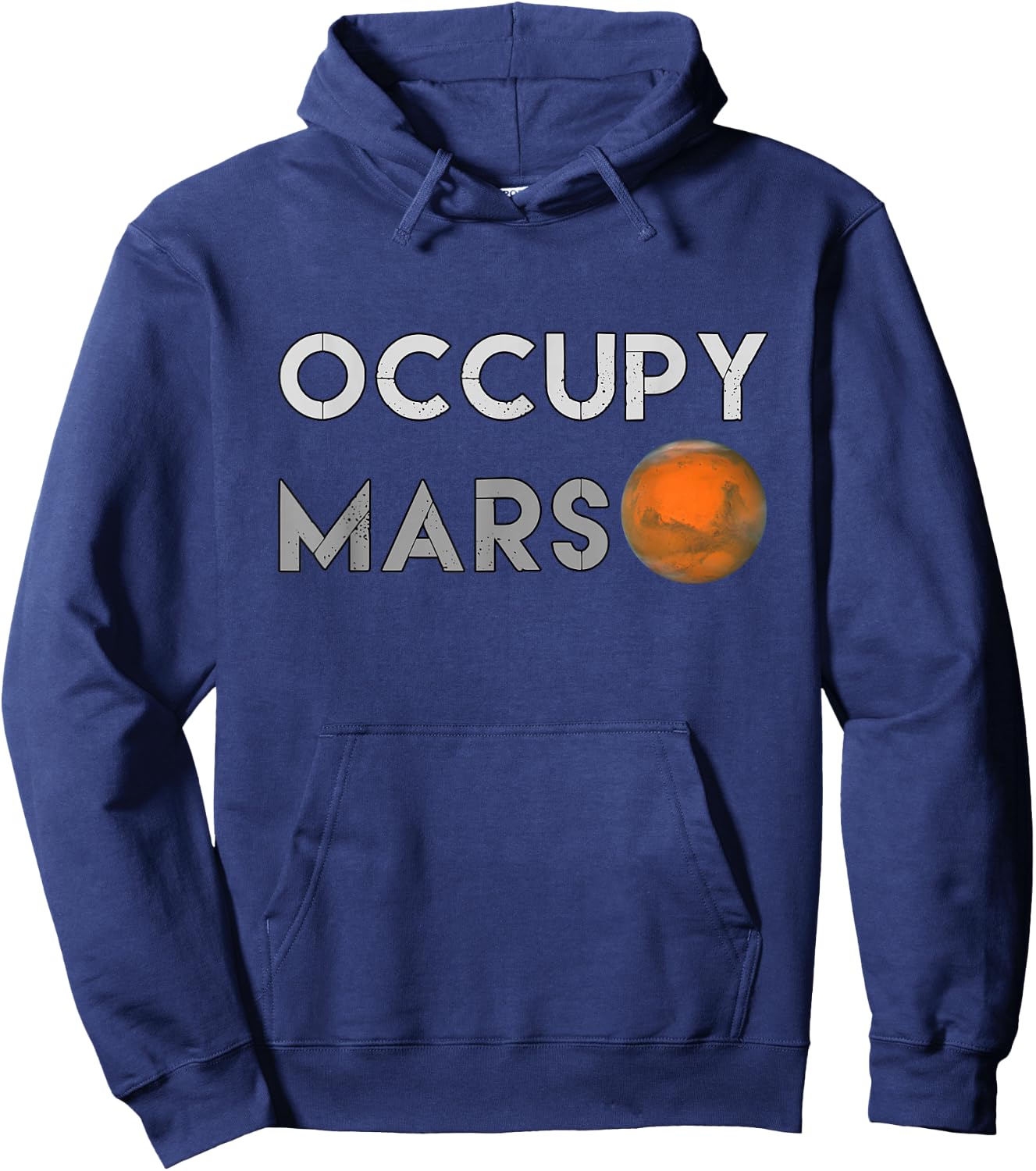 OCCUPY MARS Witty Outer Space Merch Black Mars Hoodie - Hoodie | Navy