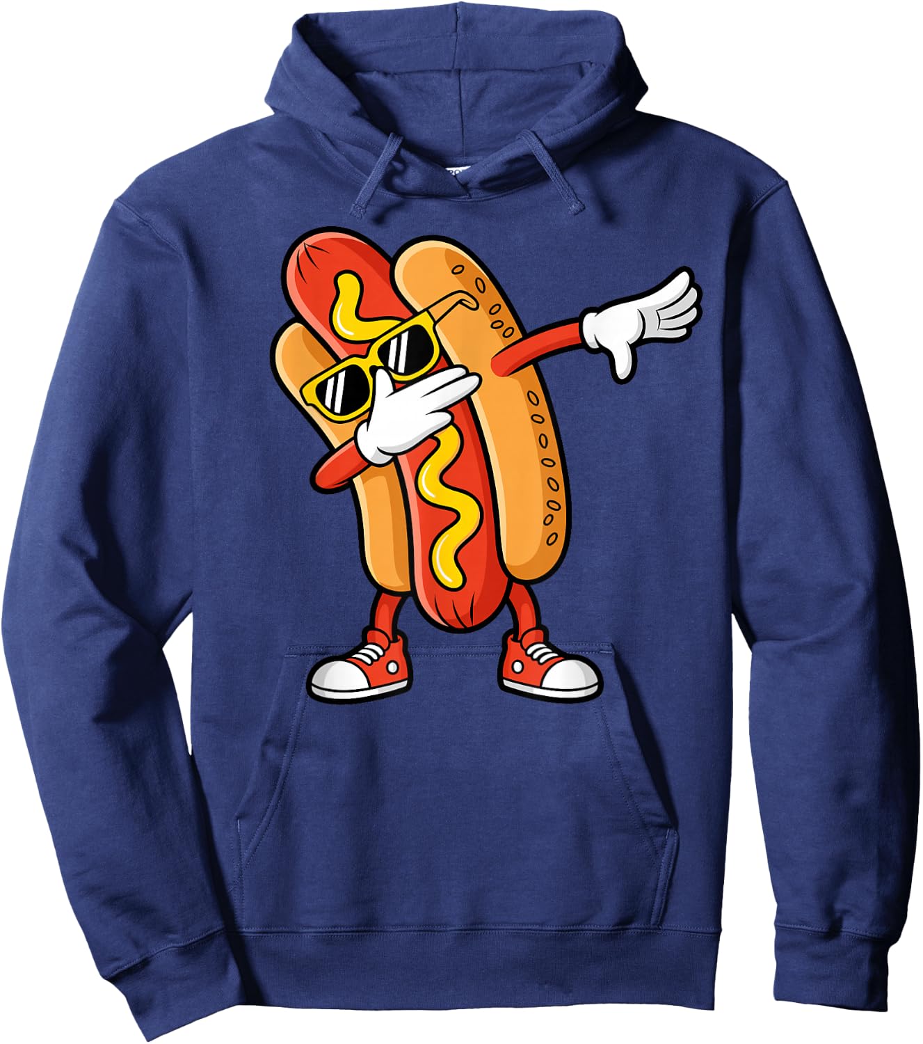 Dabbing Hotdog Fast Food Snack Lover Foodie Funny Hotdog Hoodie - Hoodie | Navy