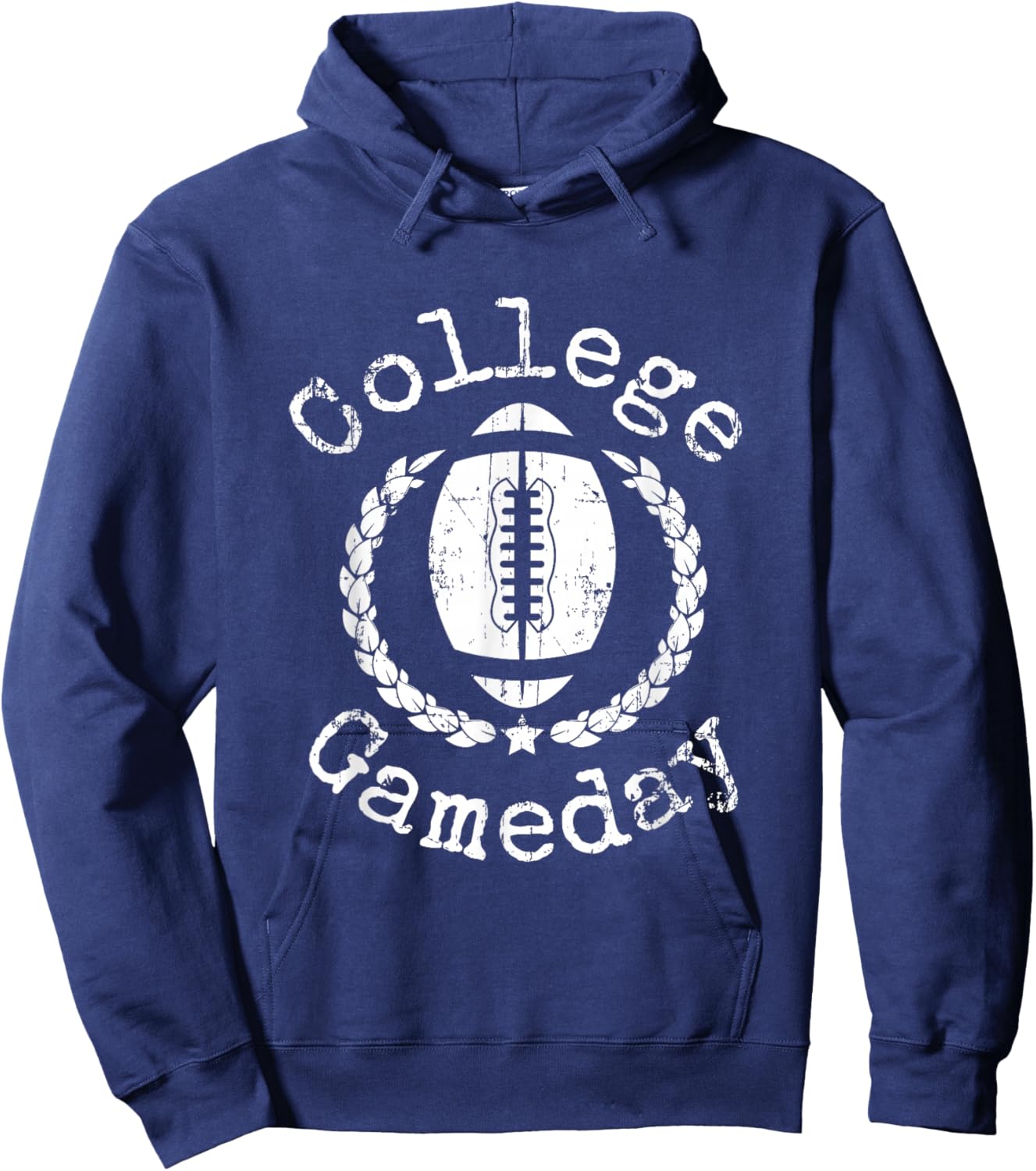 Vintage College Game Day Football Tail Gate Hoodie - Hoodie | Navy