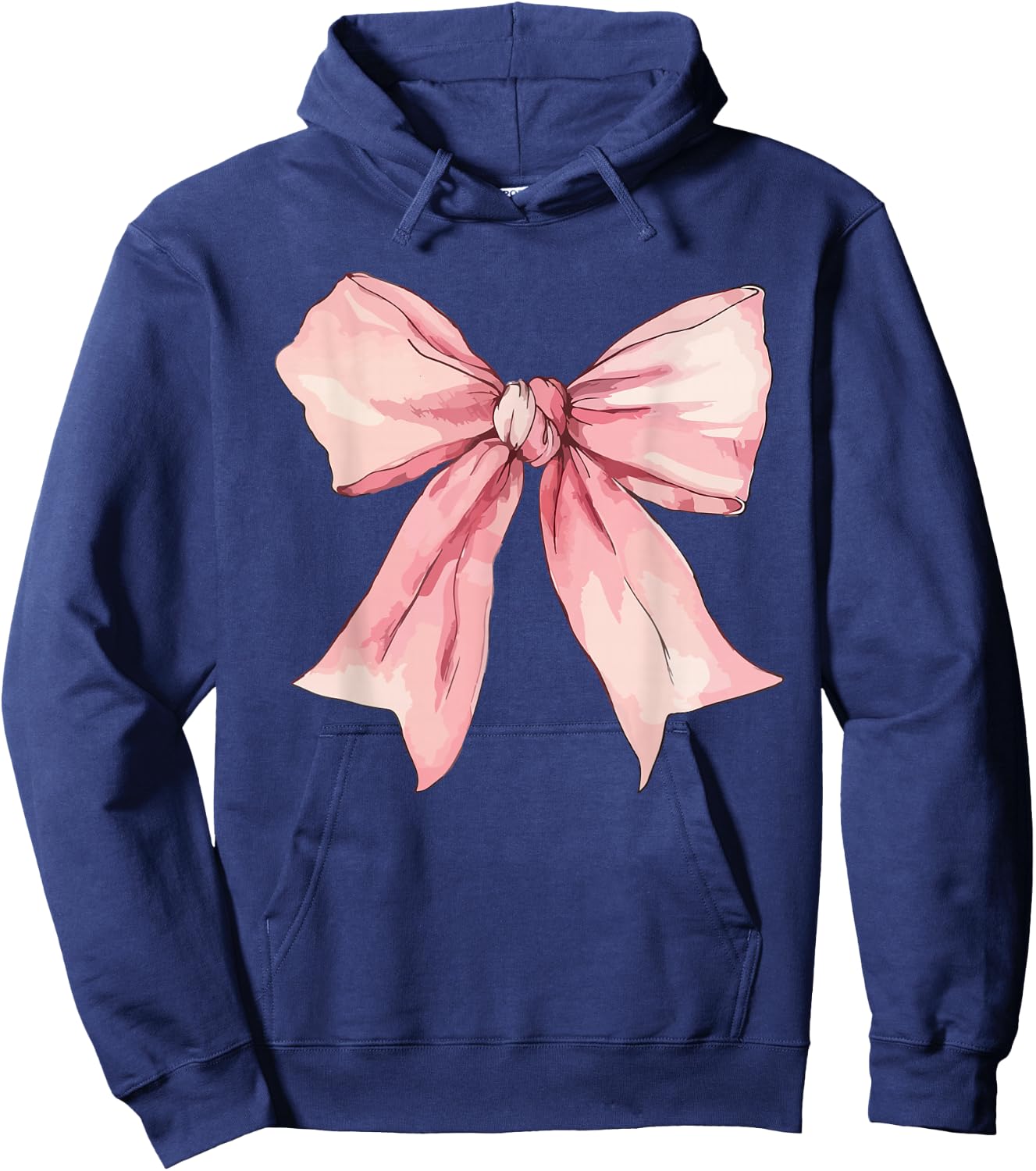 Cute Pink Coquette Bow Girls Pink Coquette Bow Hoodie - Hoodie | Navy