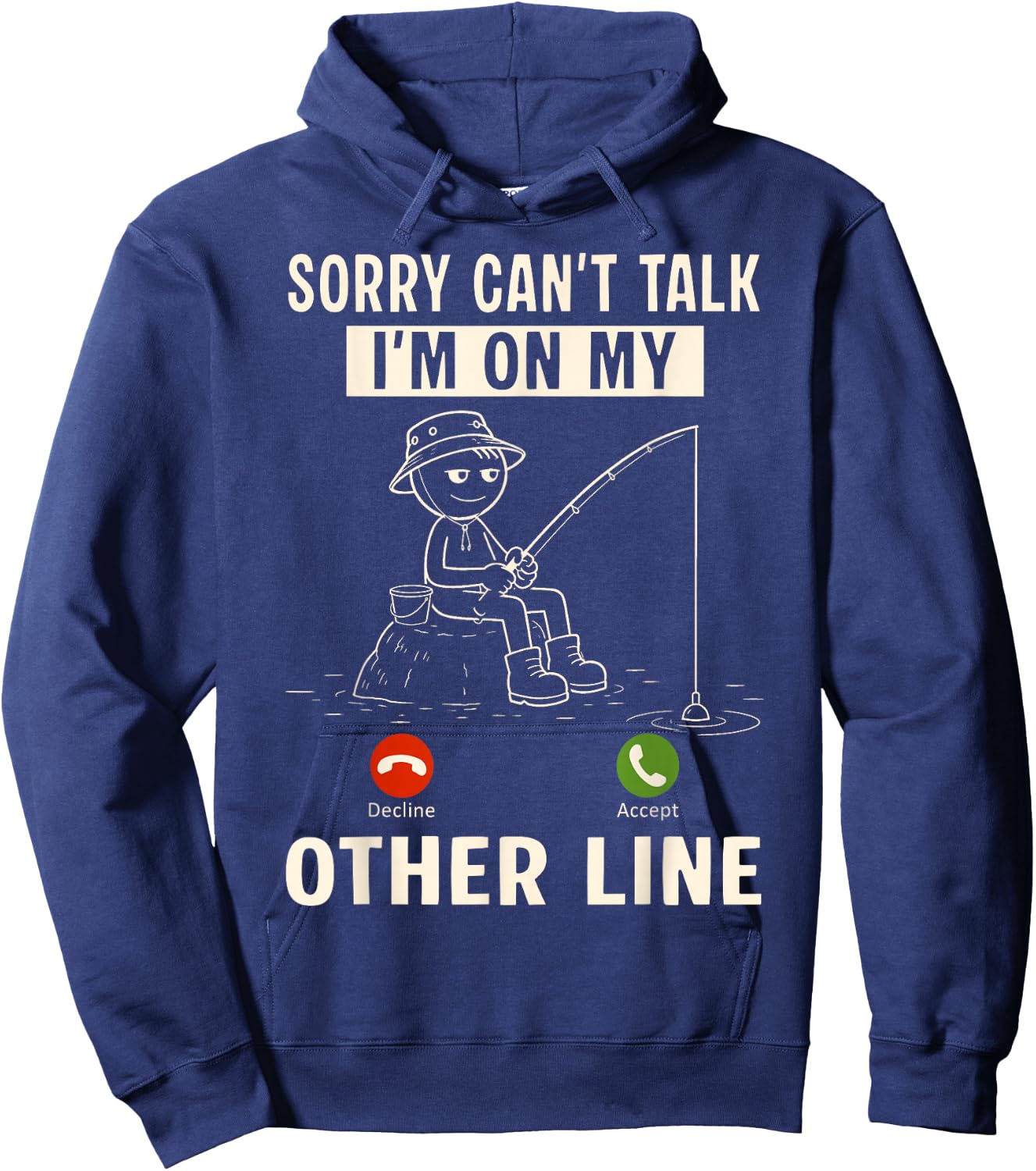 Funny Fishing Shirts for Anglers Fishermen Dads Grandpa Hoodie - Hoodie | Navy