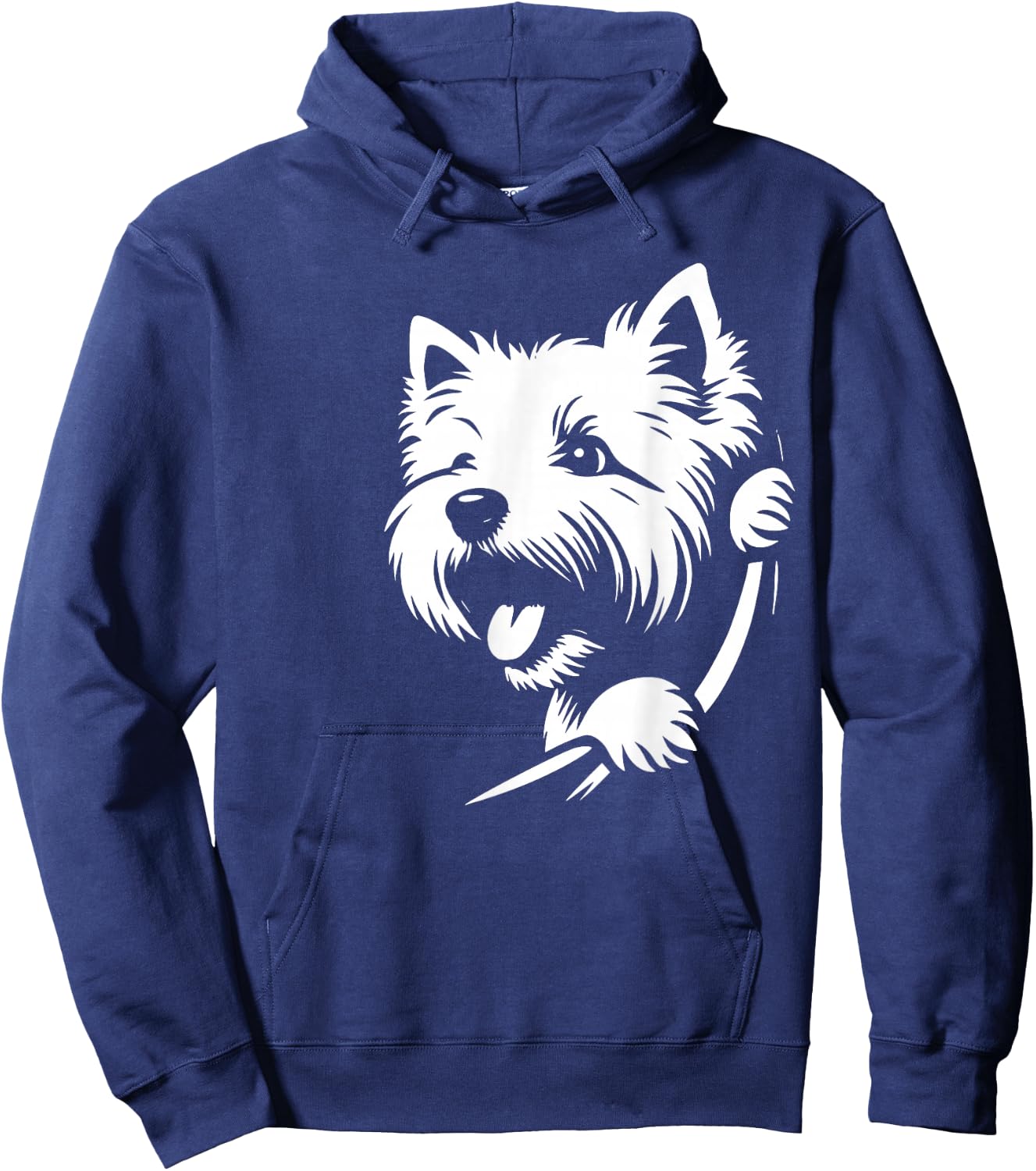 West Highland White Terrier spähender Hund Westie Design Hoodie - Hoodie | Navy