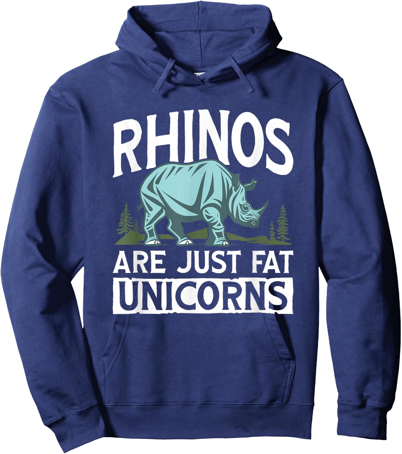Fat Unicorns Zoology Animal Rhino Rhinoceros Funny Rhinos Hoodie - Hoodie | Navy