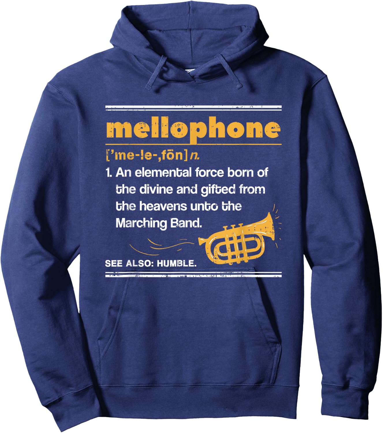 Mellophone I Definition Shirt French Horn Hoodie - Hoodie | Navy