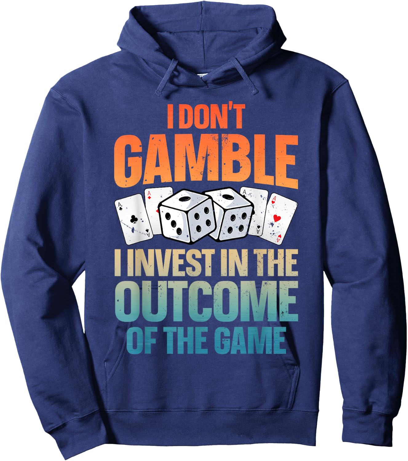 Funny Gambling Art Women Casino Poker Player Gambler Hoodie - Hoodie | Navy