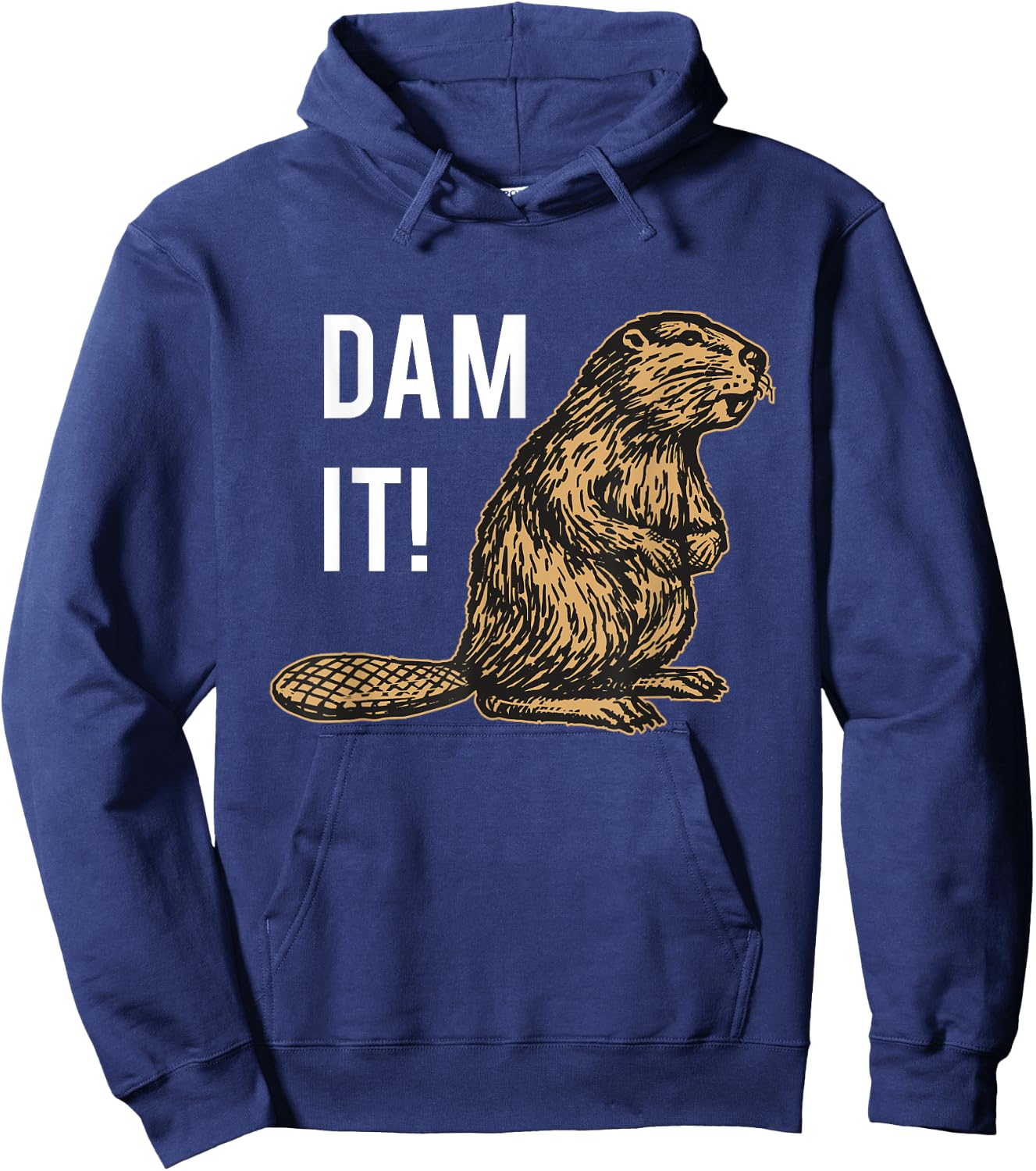 Beaver Dam It Funny Beaver Hoodie - Hoodie | Navy
