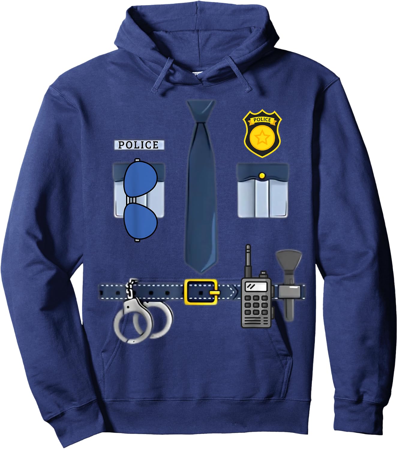 Halloween Policeman Costume Halloween Police Officer Costume Hoodie - Hoodie | Navy