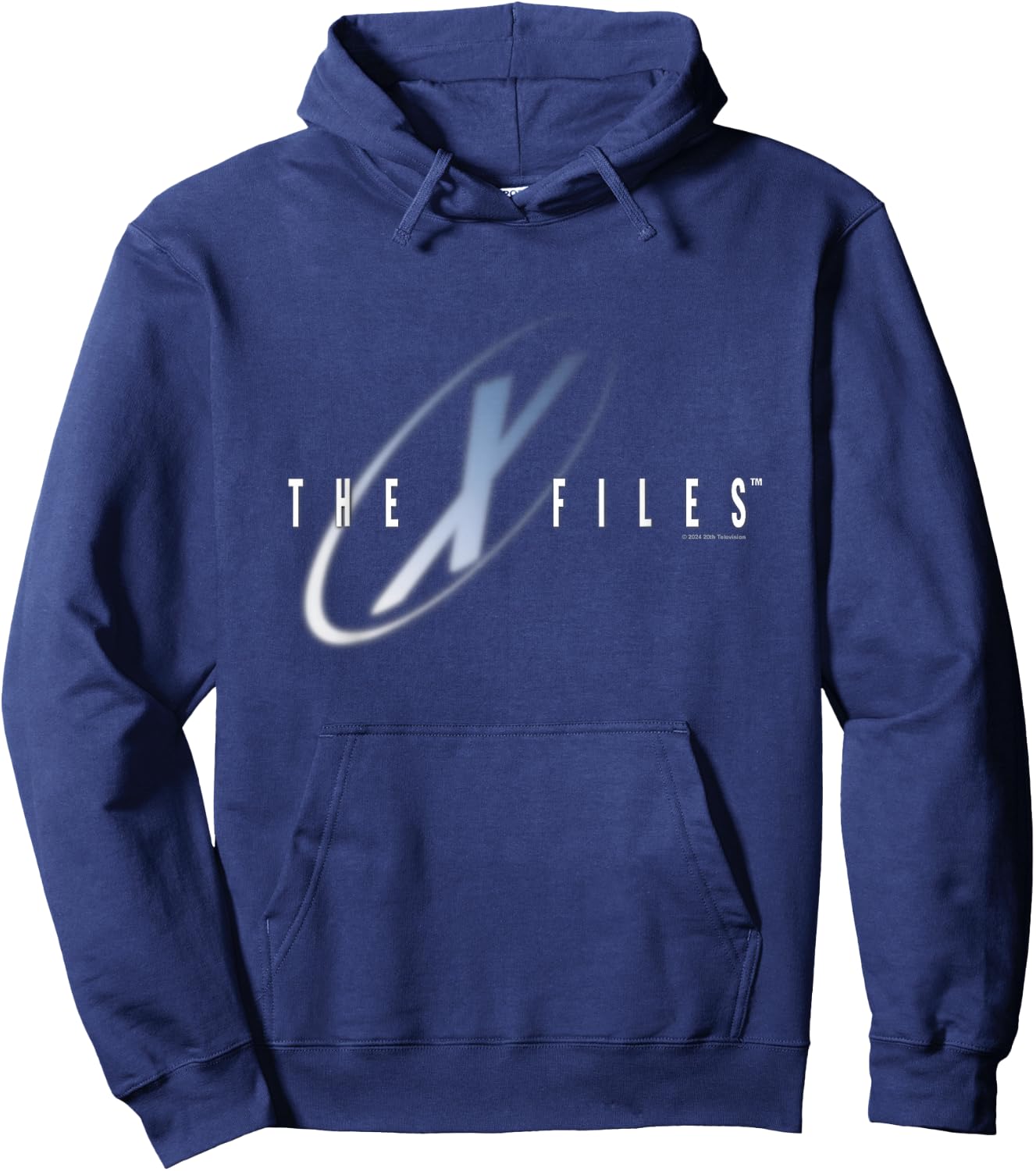 X-Files Iconic Big Chest Text Logo Hoodie - Hoodie | Navy