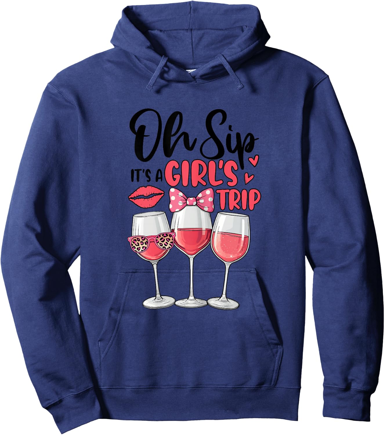 Oh Sip It's A Girls Trip Travel Group Women Hoodie - Hoodie | Navy