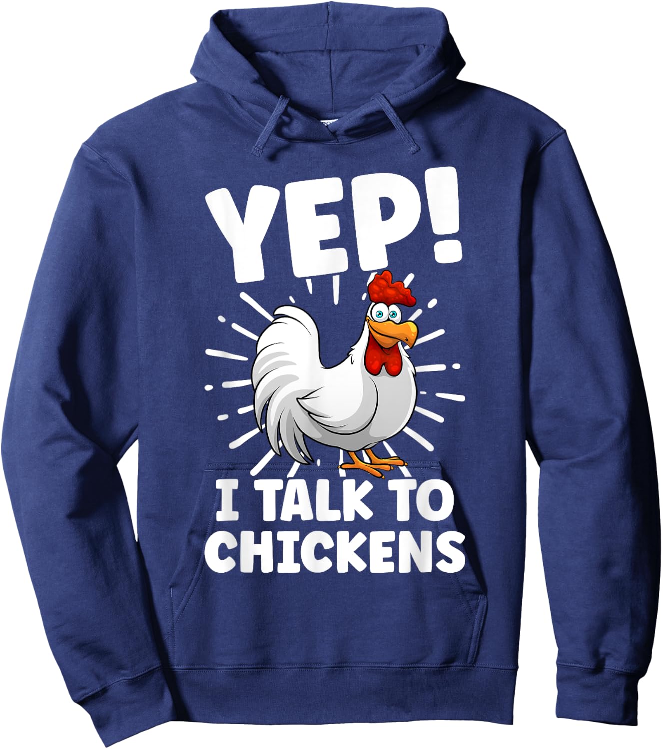 Funny Chicken Art Women Rooster Flock Chicken Farmer Hoodie - Hoodie | Navy