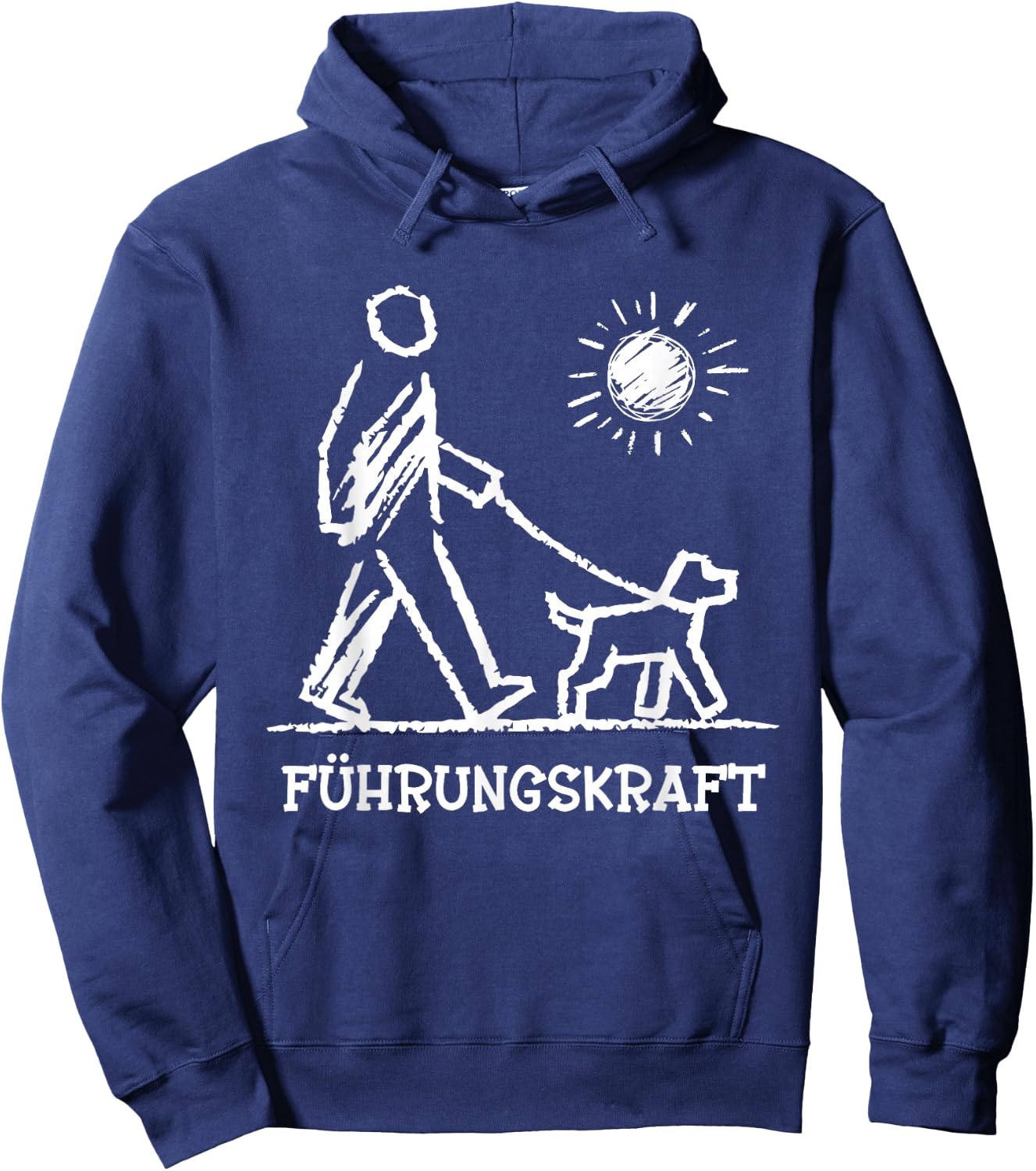 Leadership Funny Dog Sayings with Print Men's Dog , black Hoodie - Hoodie | Navy
