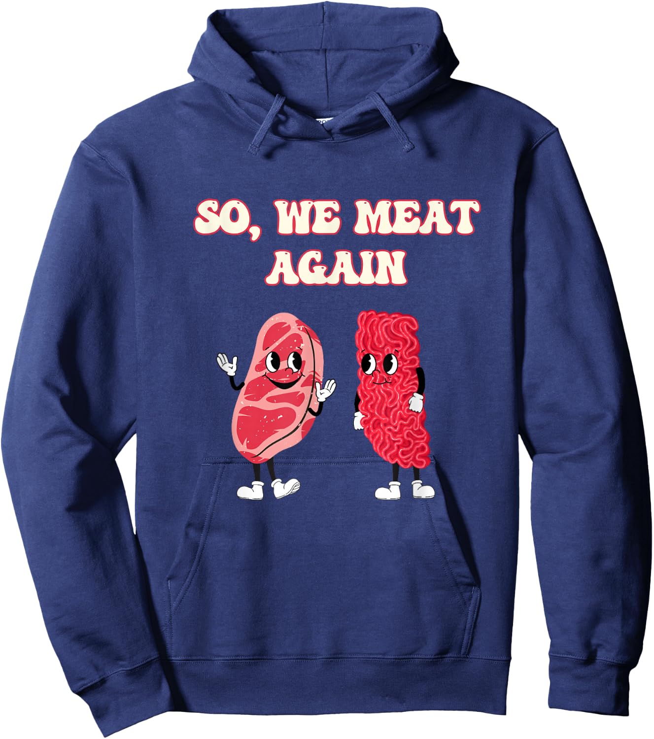 Meat Raffle, Meat Pun, Meat Lover, Steak Lover Hoodie - Hoodie | Navy